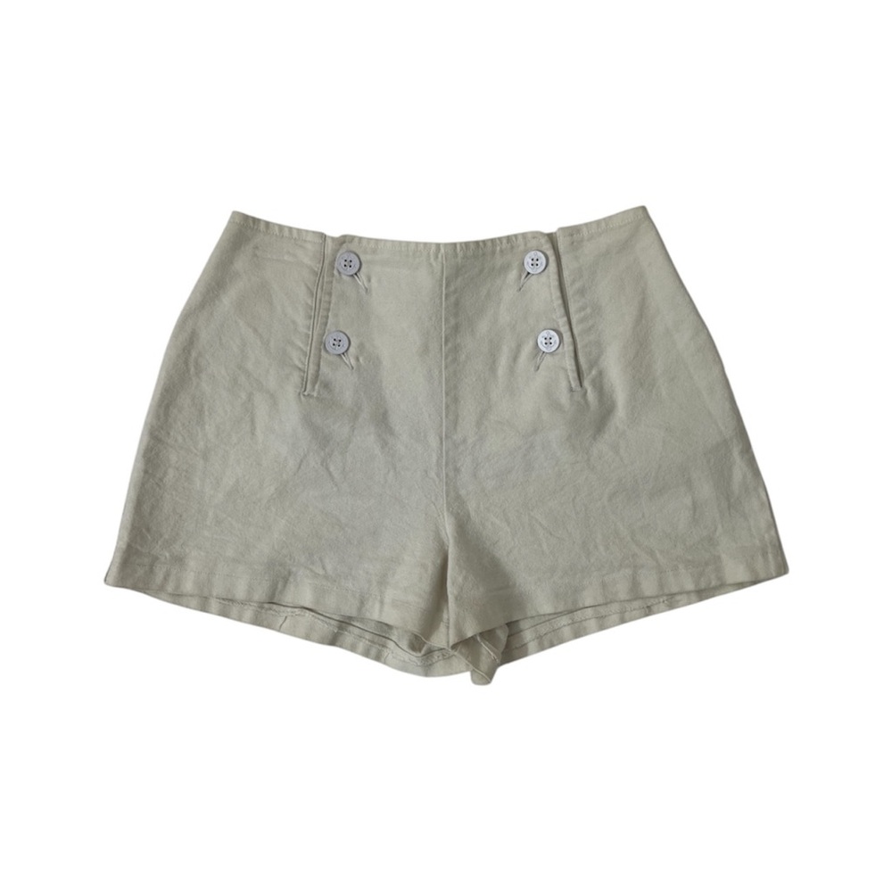 Vintage The Territory Ahead High Waisted Button Flared Shorts